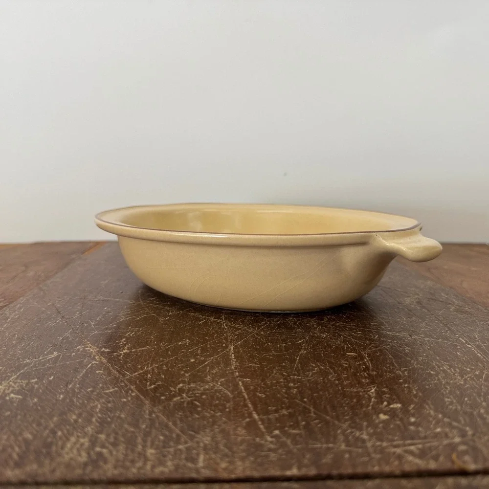 Pfaltzgraff Village 6-11 USA Oval‎ Baking Dish Casserole Tan Floral Stoneware